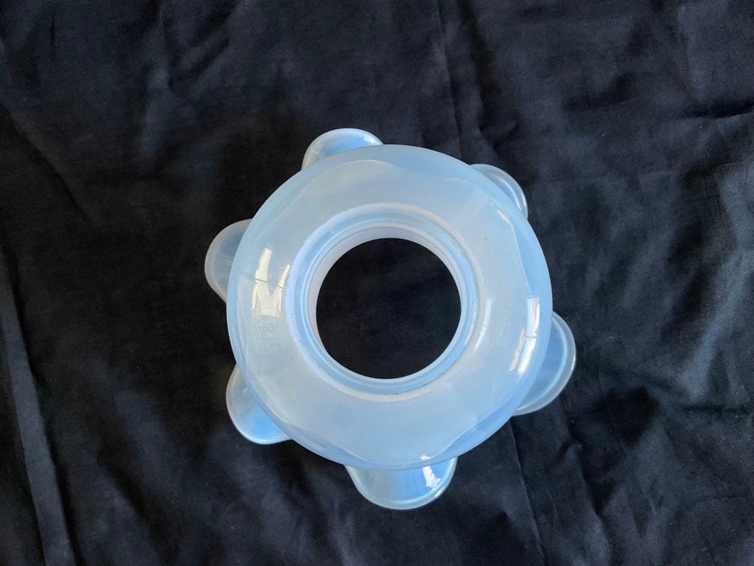 古いフランス製「美しいオパールセントガラスのランプシェード」バレリーナ/踊り子