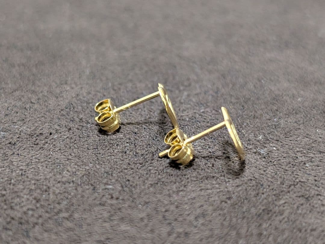 K18 オープンハートピアス