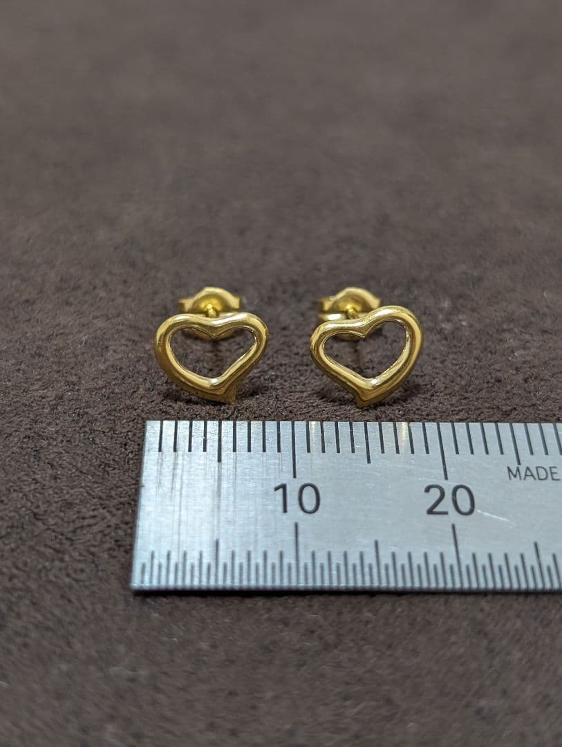 K18 オープンハートピアス