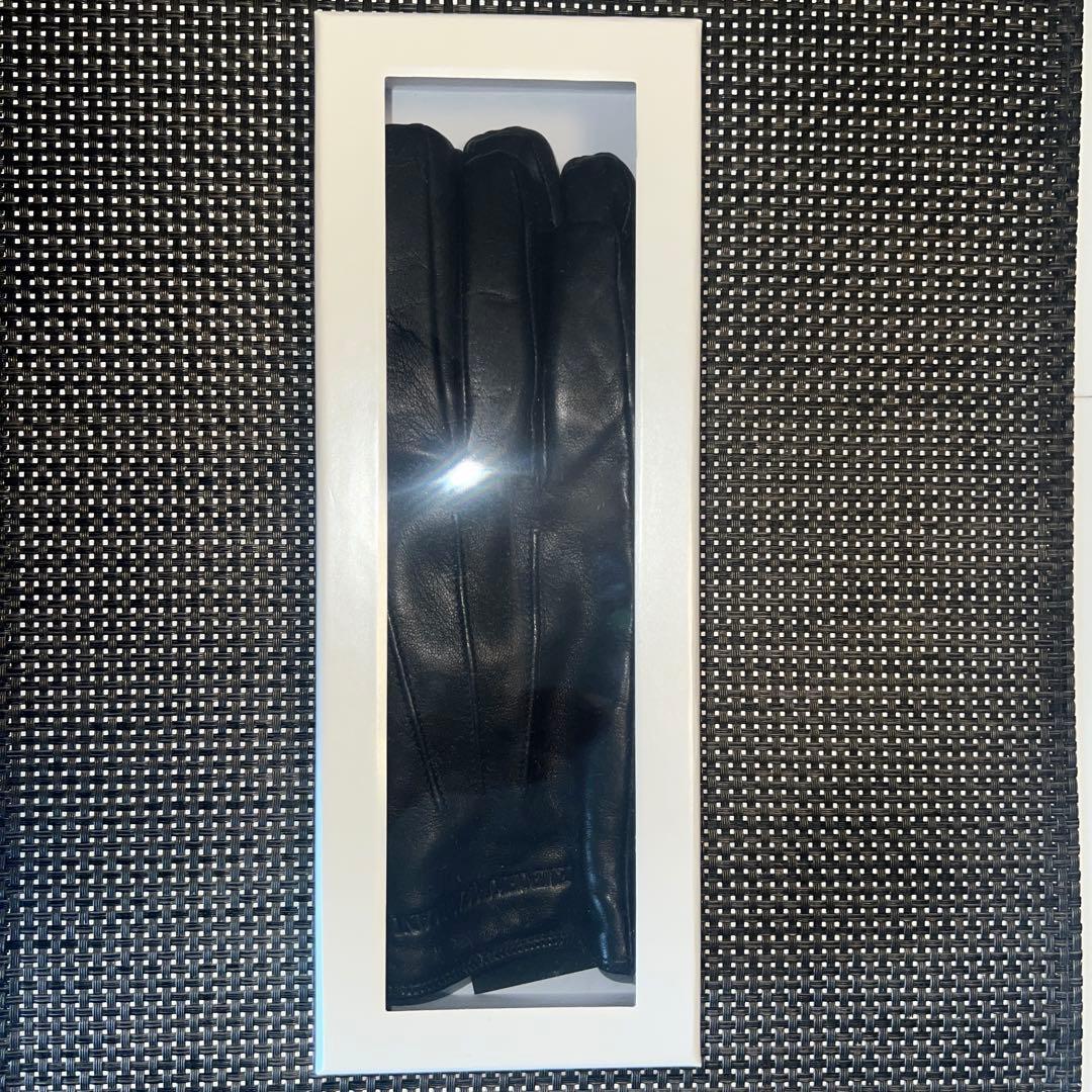 新品　エンポリオアルマーニ ブラック レザー　羊革　手袋