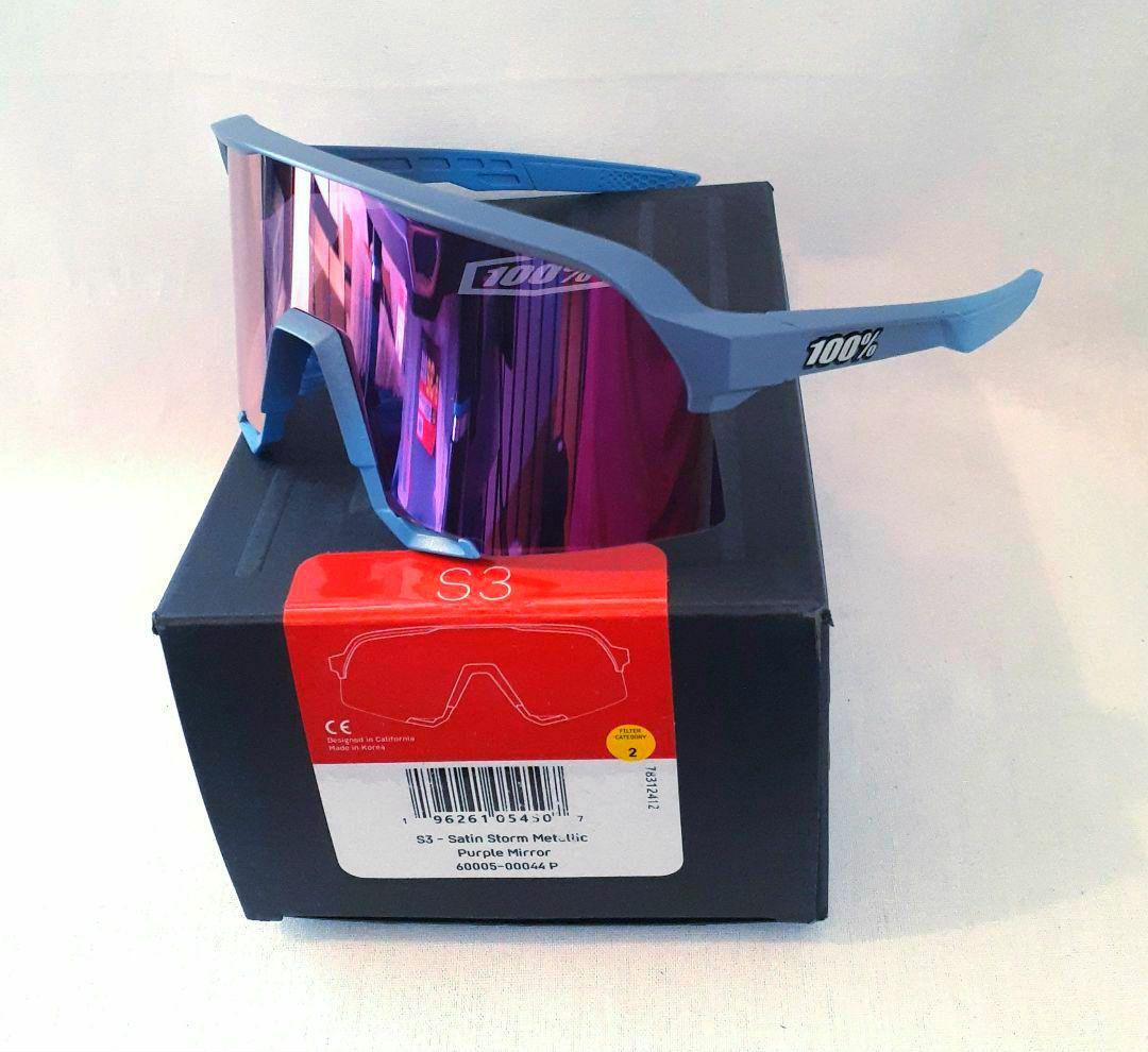 新モデル 100% S3 サテンストーム パープル ワンハンドレッド サングラス