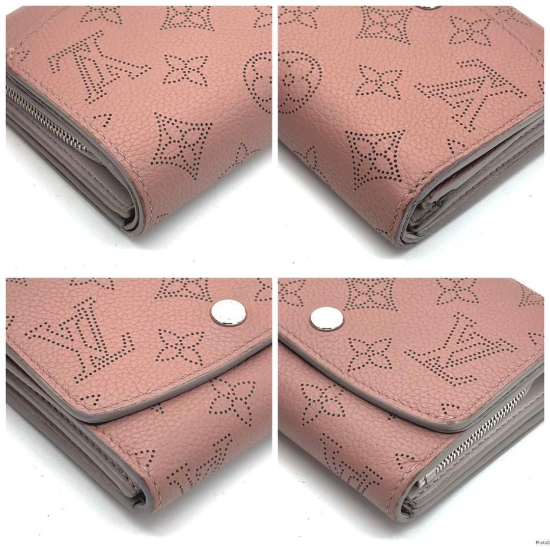 ルイヴィトン マヒナ ポルトフォイユ イリス コンパクト 二つ折り財布 ピンク