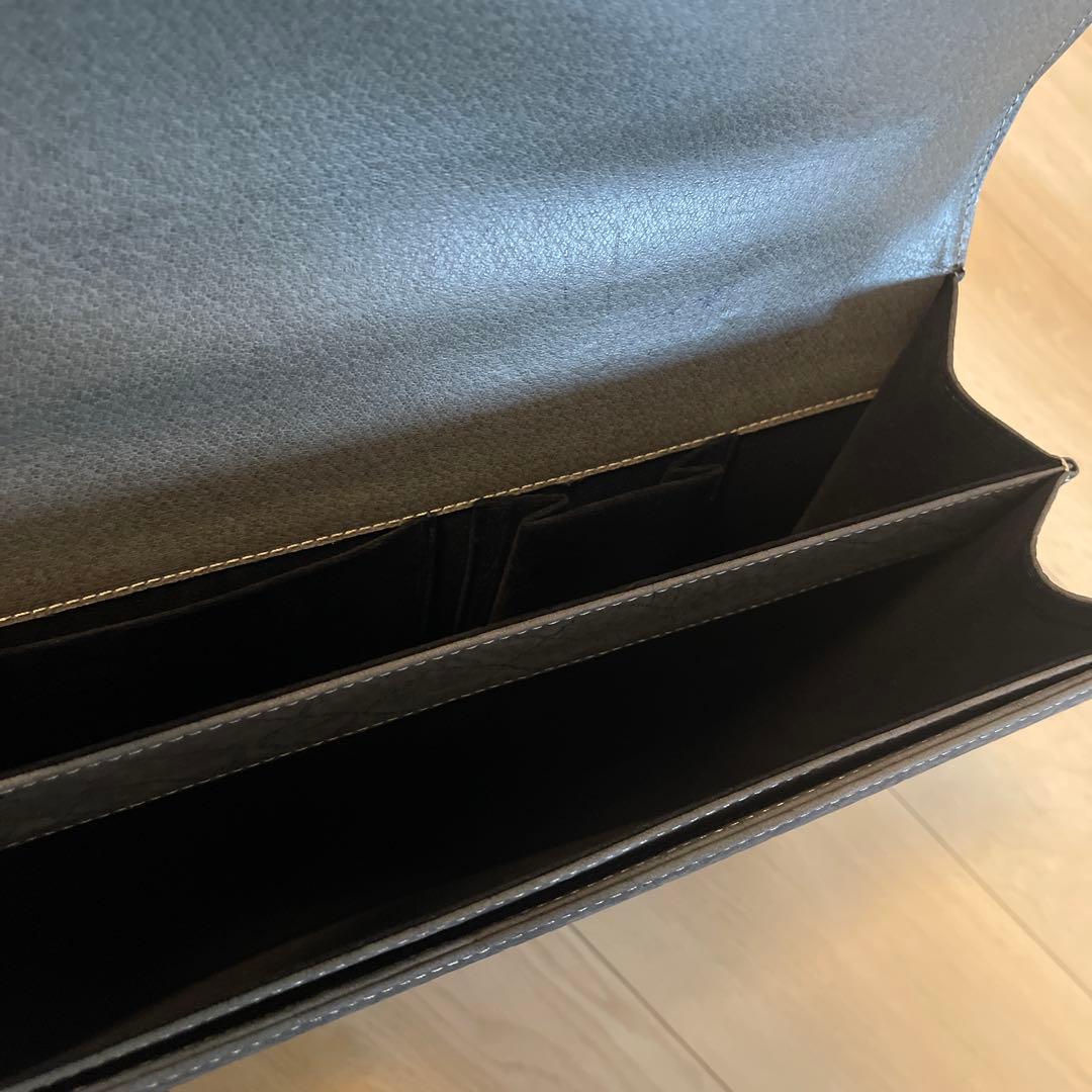 はなみ品✨️エレファントレザー エキゾチックレザー ビジネスバッグ グレー