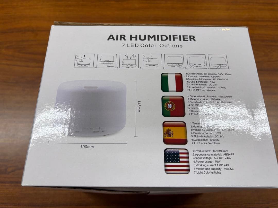 卓上型加湿器 7色LEDオプション 18個セット