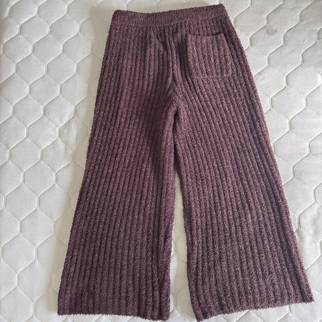 【美品】ジェラートピケ べビモコメランジリブ 上下セット ブラウン