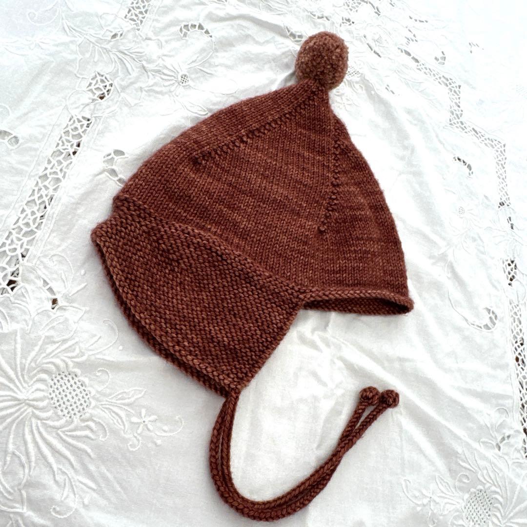 帽子 misha&puff Pointy Peak Hat Chestnut4-8y