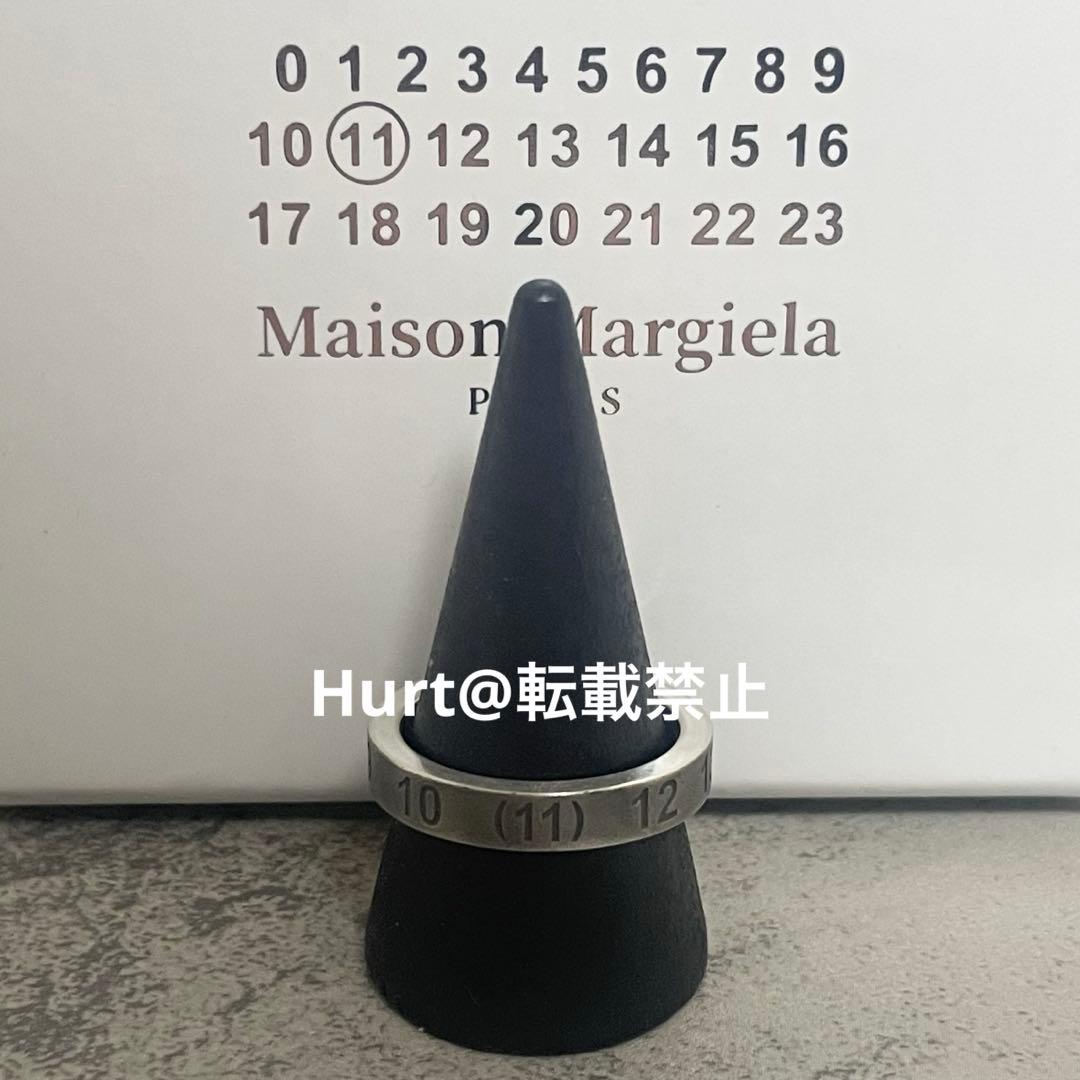 【新品外箱あり】メゾンマルジェラ ナンバリング リング 22号相当 汚し加工