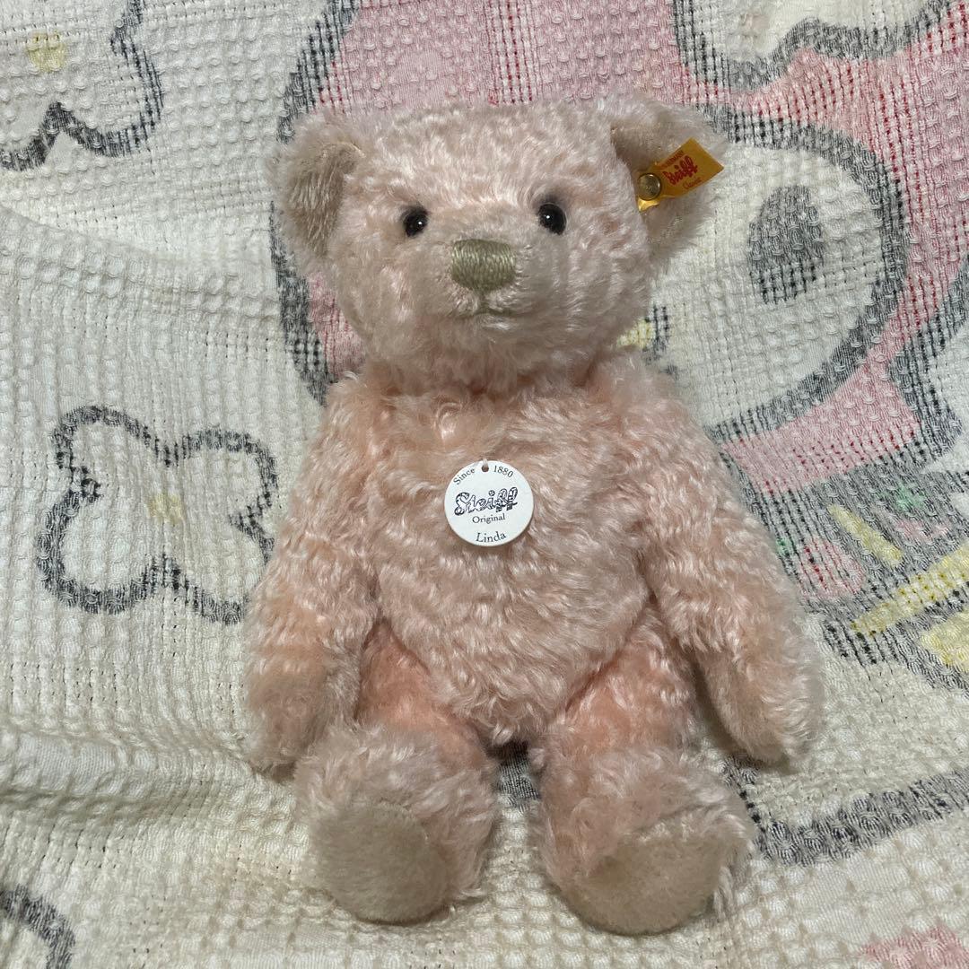 Steiff シュタイフ リンダ テディベア パールピンク 30cm 中古品