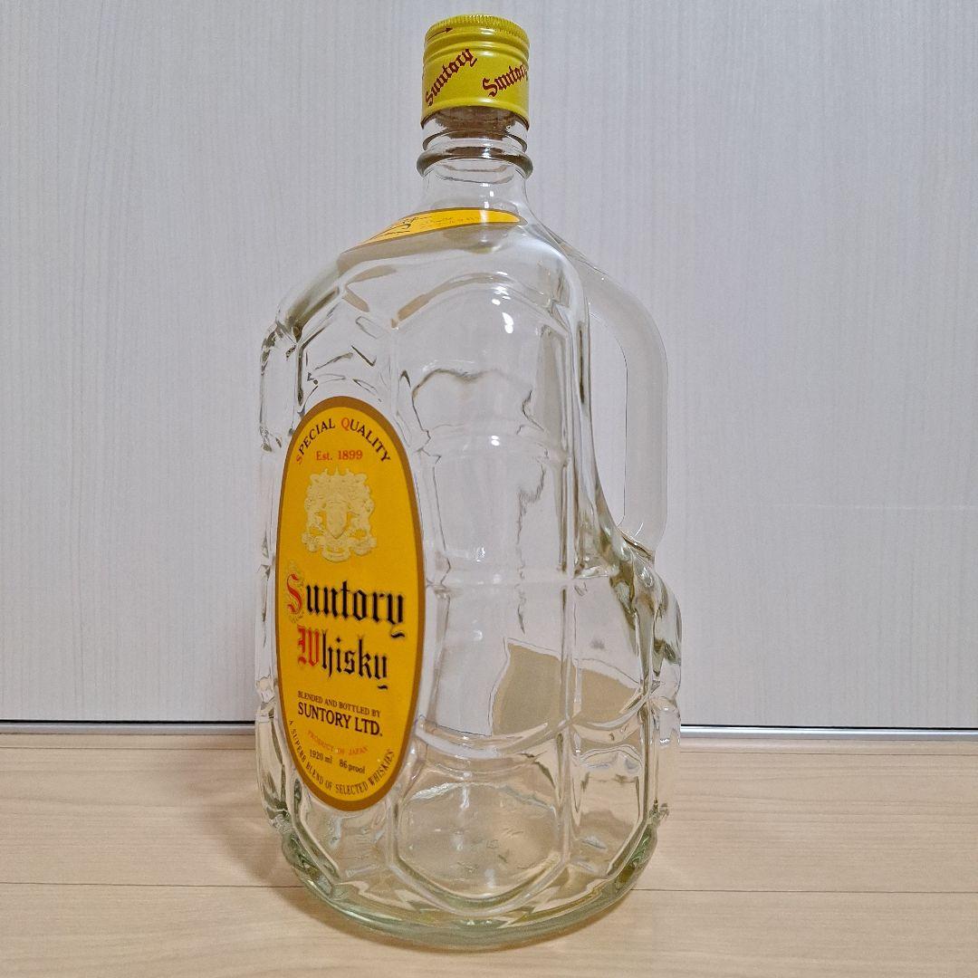 【旧ラベル超希少】サントリーウイスキー1920ml亀甲空ボトル