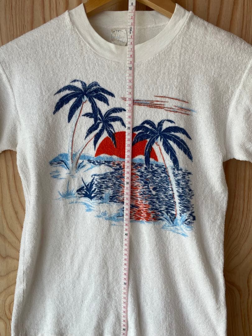 専用　50‘s パイル地 ハワイアン Tシャツ 染み込みプリント