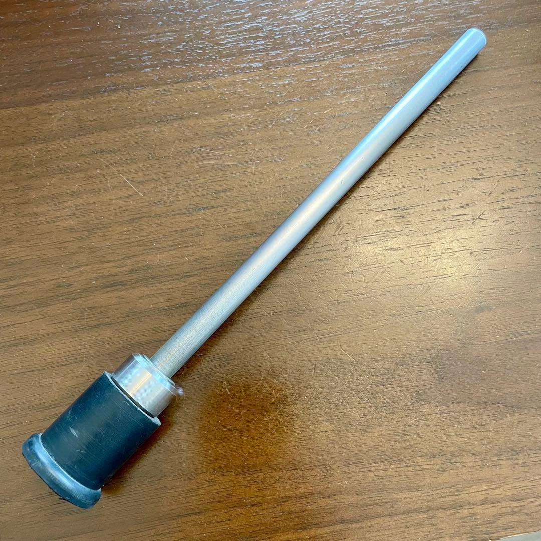 コントラバス用エンドピン　カーボン入り鉄　φ10mm 23cm 溝無し