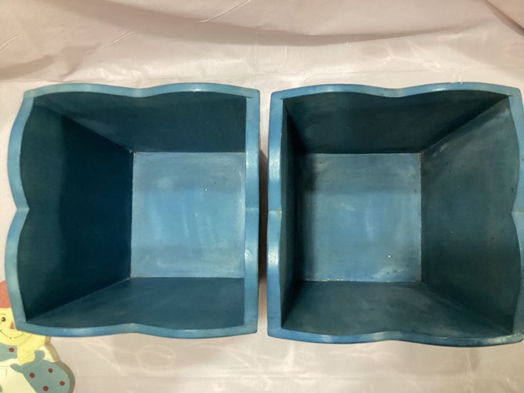 ラガディ・アンとアンディ　トールペイント木製人形デザイン収納ボックス　カントリー