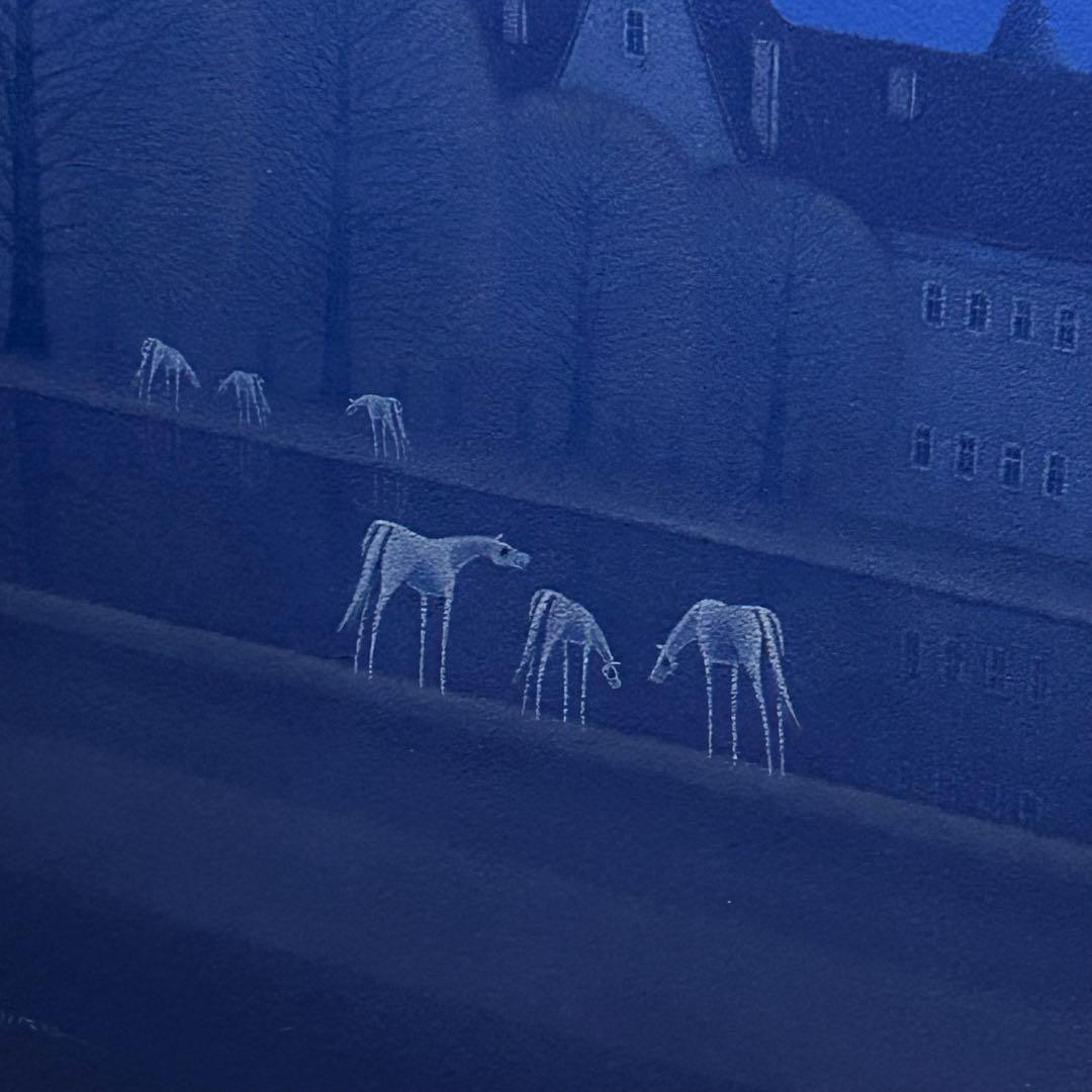 ゴ*ん様 【匿名発送】松浦敬文　水辺の城　絵画　油彩　アート