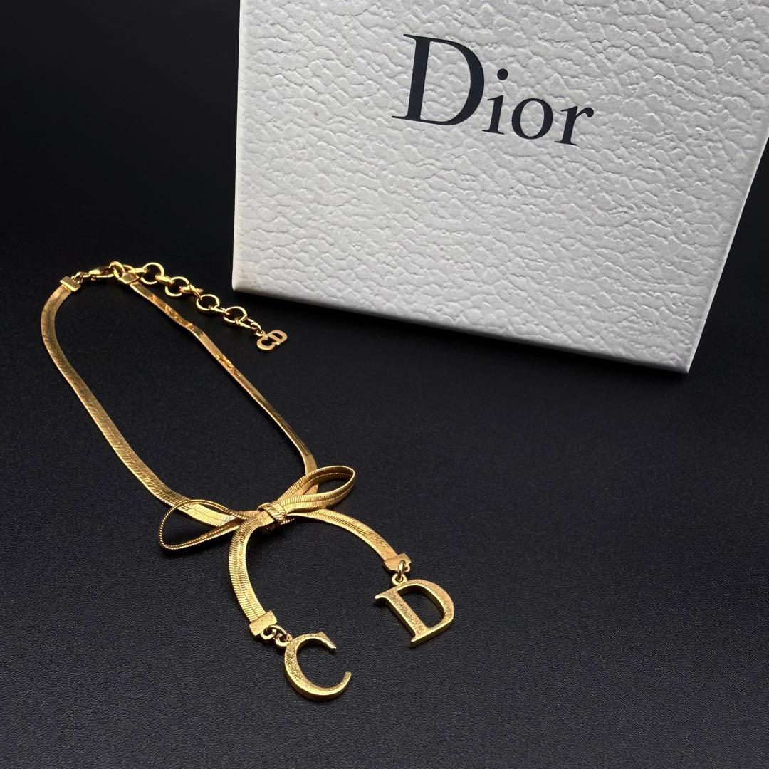 【美品】Christian Dior ディオール　リボンデザイン アンクレット