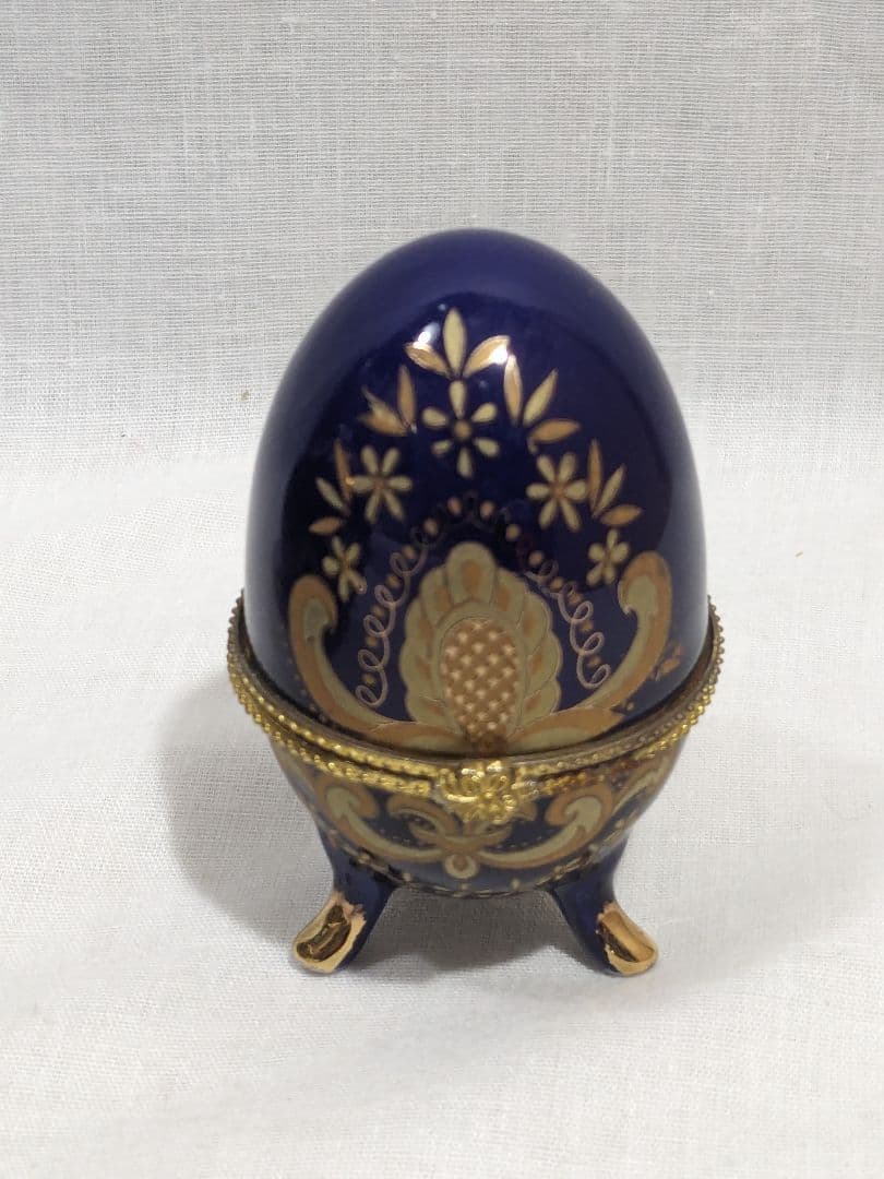 Meissen　マイセン　卵型ジュエリーボックス　大·小　置物　オブジェ　陶器