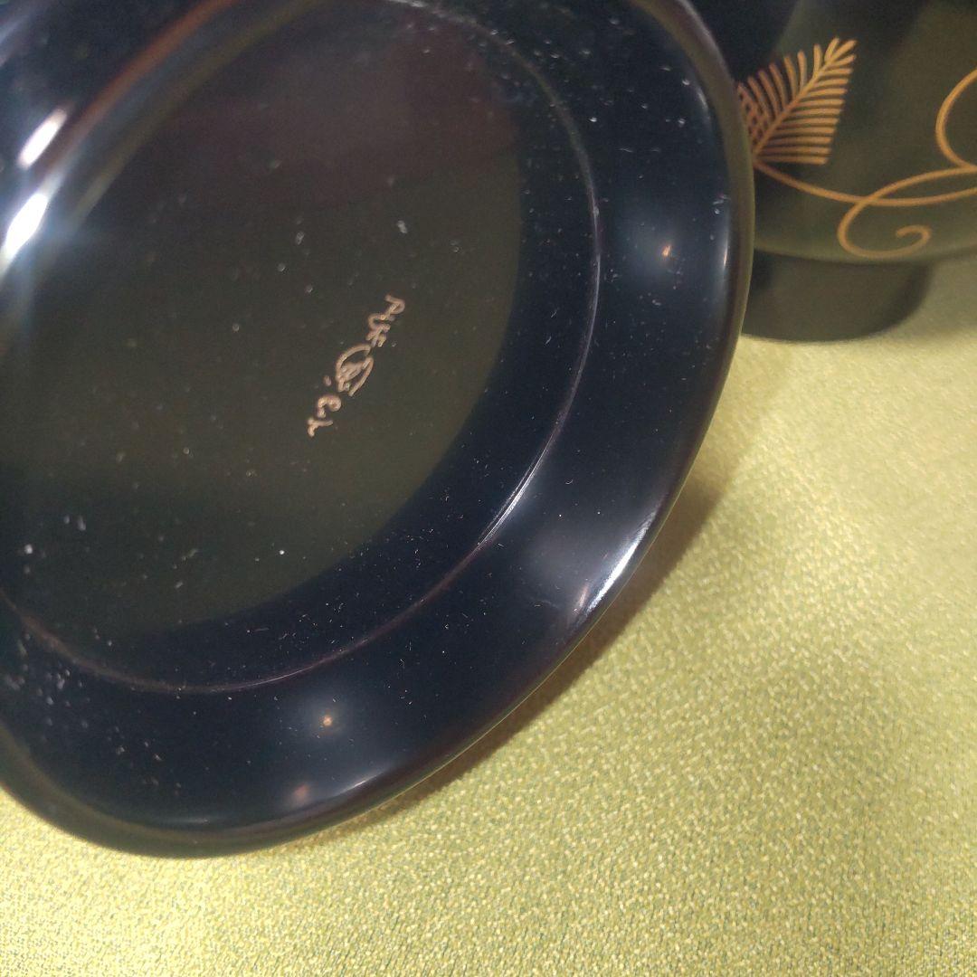 希少 輪島塗 大向高洲堂 松沈金 煮物椀 5客 雑煮椀 合鹿椀 天然木 漆 高級