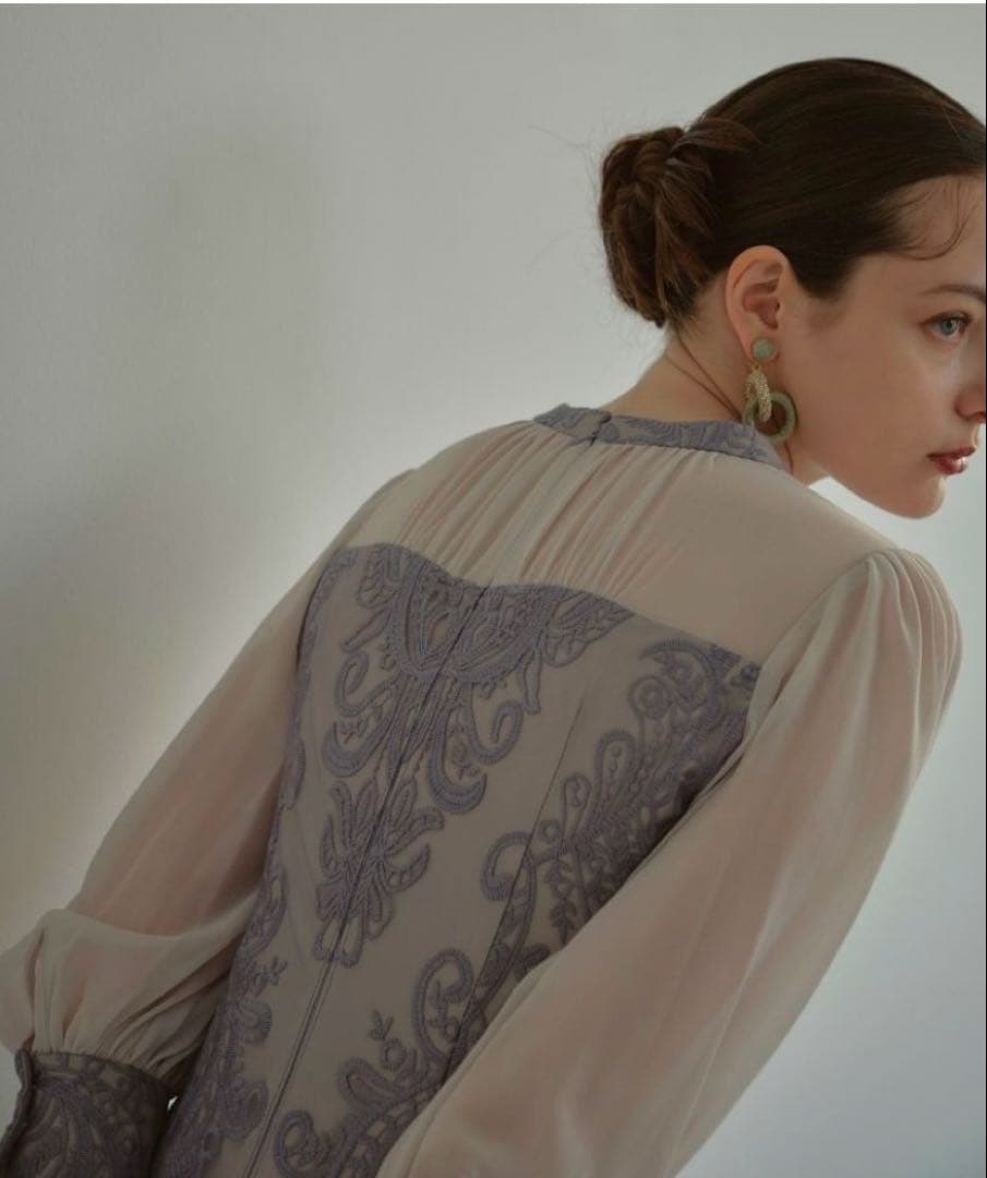 スーツ・フォーマル・ドレス ANDRESD damask gather dress