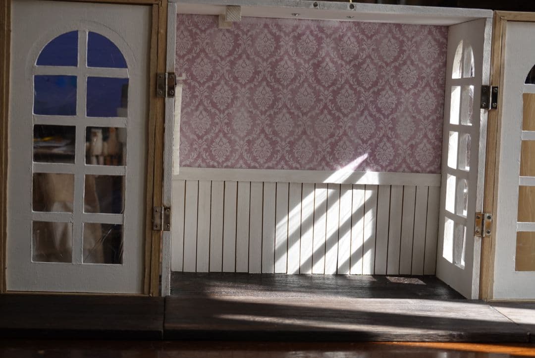 ブライスリカちゃんカスタムアイシードールBOX形ドールハウス背景ボード No.7