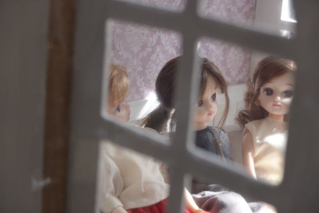 ブライスリカちゃんカスタムアイシードールBOX形ドールハウス背景ボード No.7