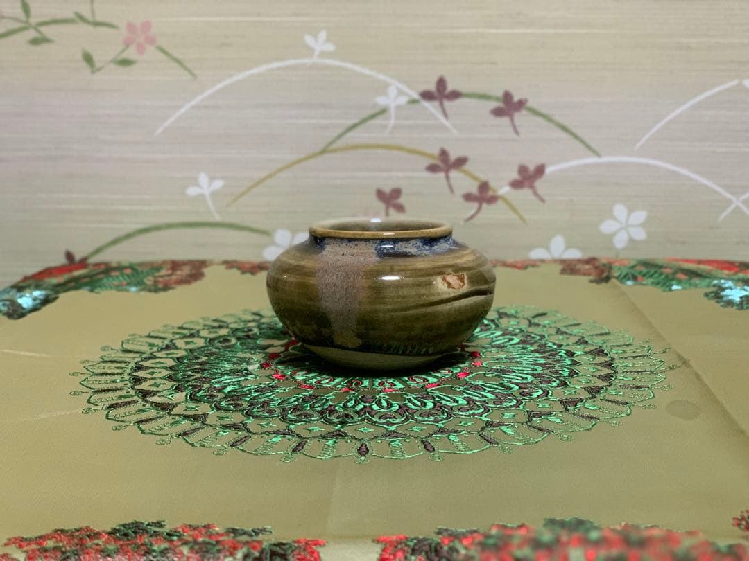 珍品　朝鮮唐津？窯変？大海茶入　棗　ナツメ　茶入　茶道具　蓋無し