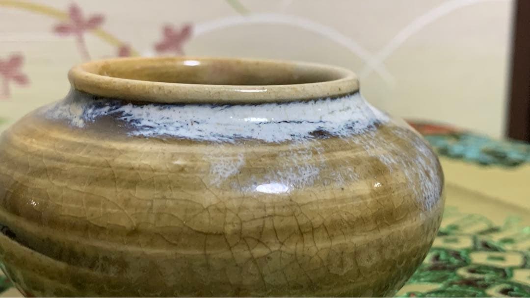 珍品　朝鮮唐津？窯変？大海茶入　棗　ナツメ　茶入　茶道具　蓋無し