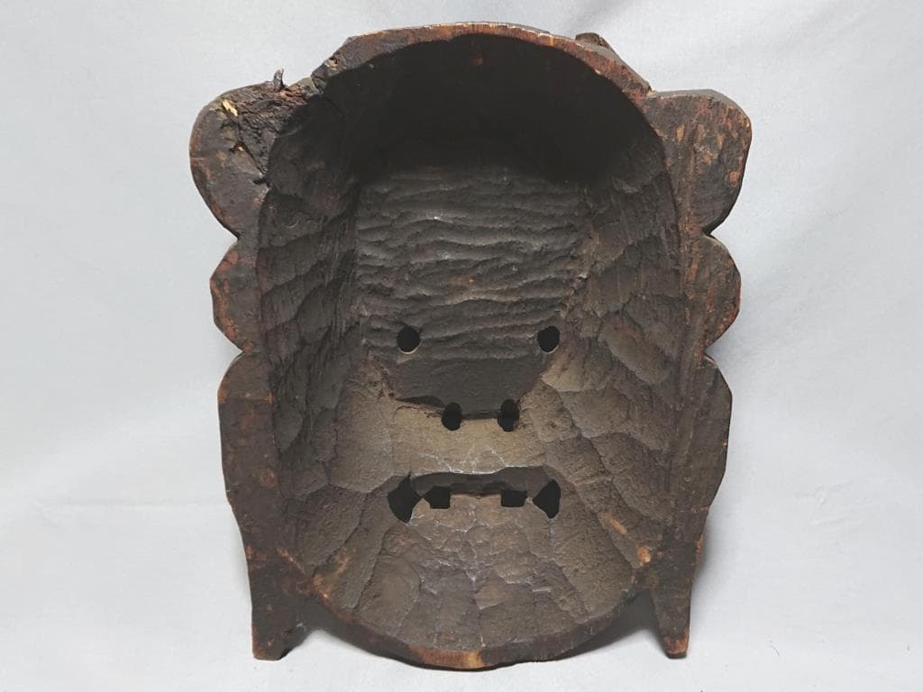 コレクター収集品　木彫　チベットの面