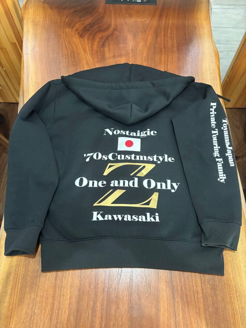 カワサキZ1Z2 Z400FX パーカー　黒　サイズM