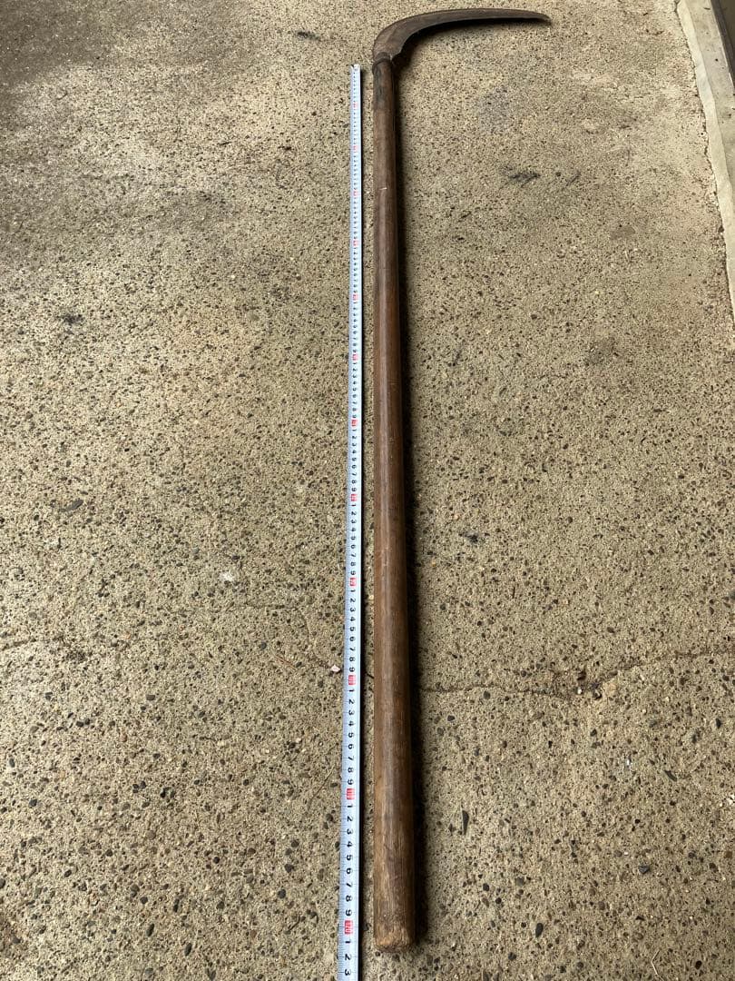 昭和　特大　大鎌　下刈り鎌　全長1m 37cm