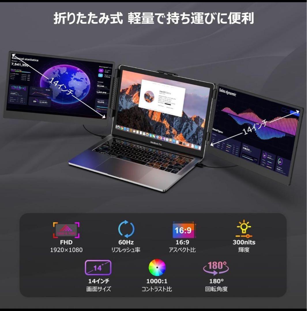 【未使用品】Kwumsy S2 二画面折りたたみモニター