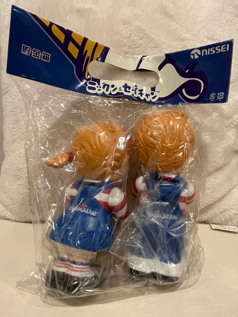 【未使用】ニックン&セイチャン 非売品 キャラクター缶 nissei 貯金箱