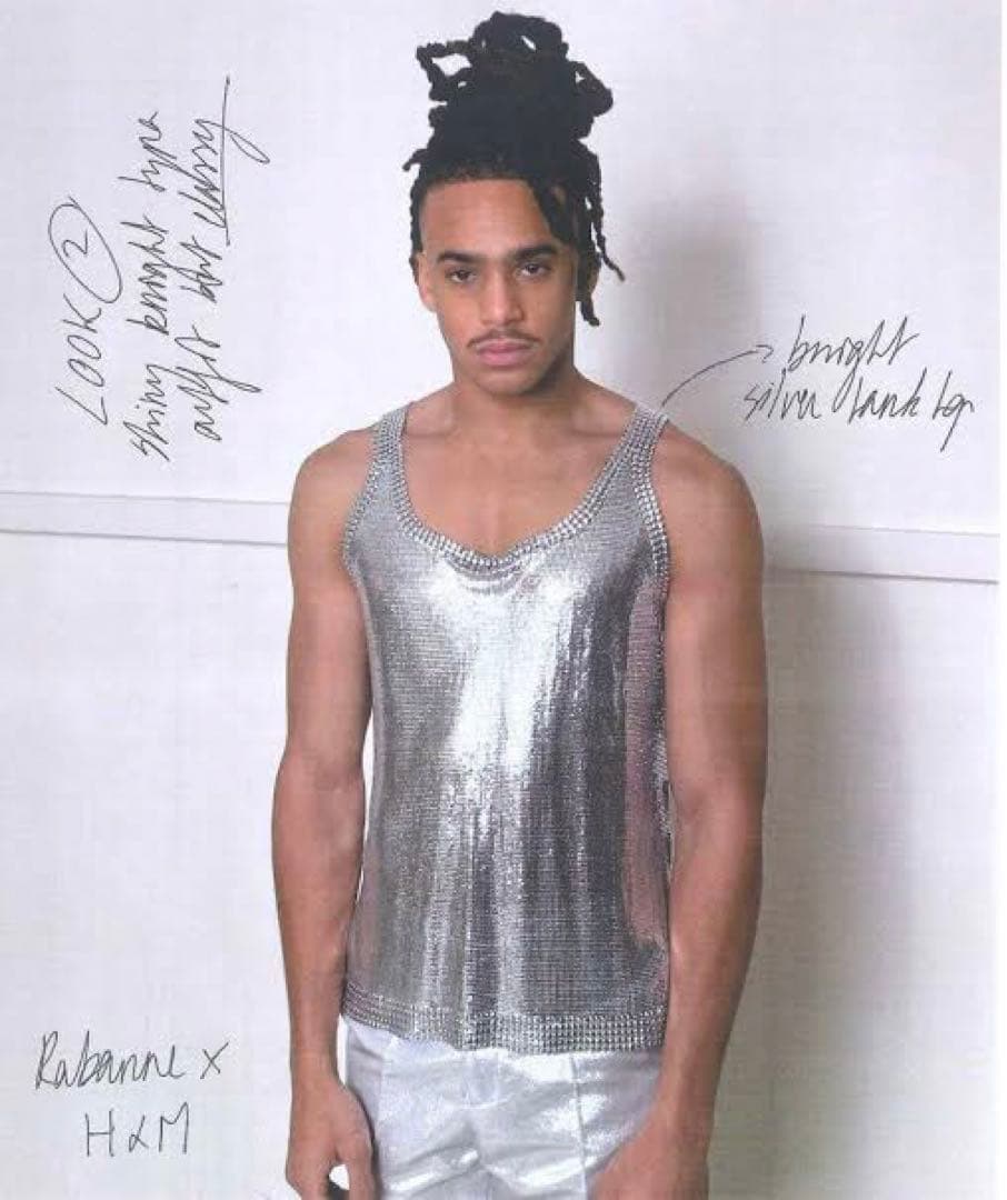 (rabanne ) メタルメッシュベストトップス