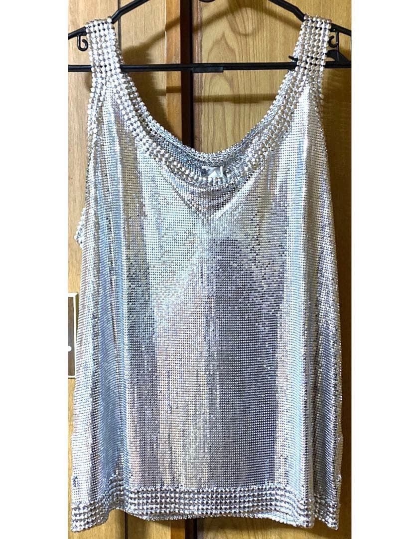 (rabanne ) メタルメッシュベストトップス