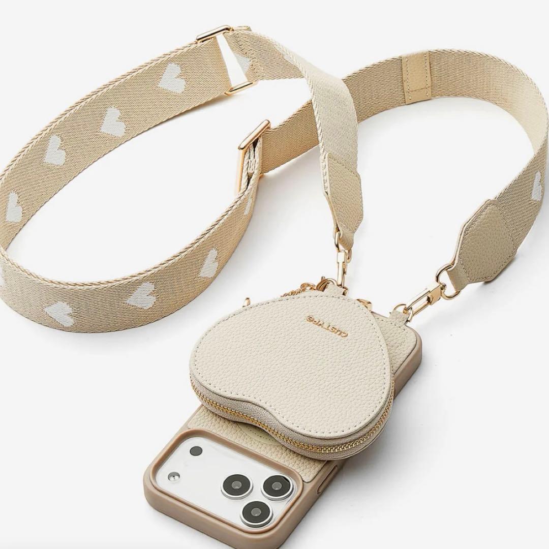 custype ハート型ポーチ付きiPhoneケース　17pro