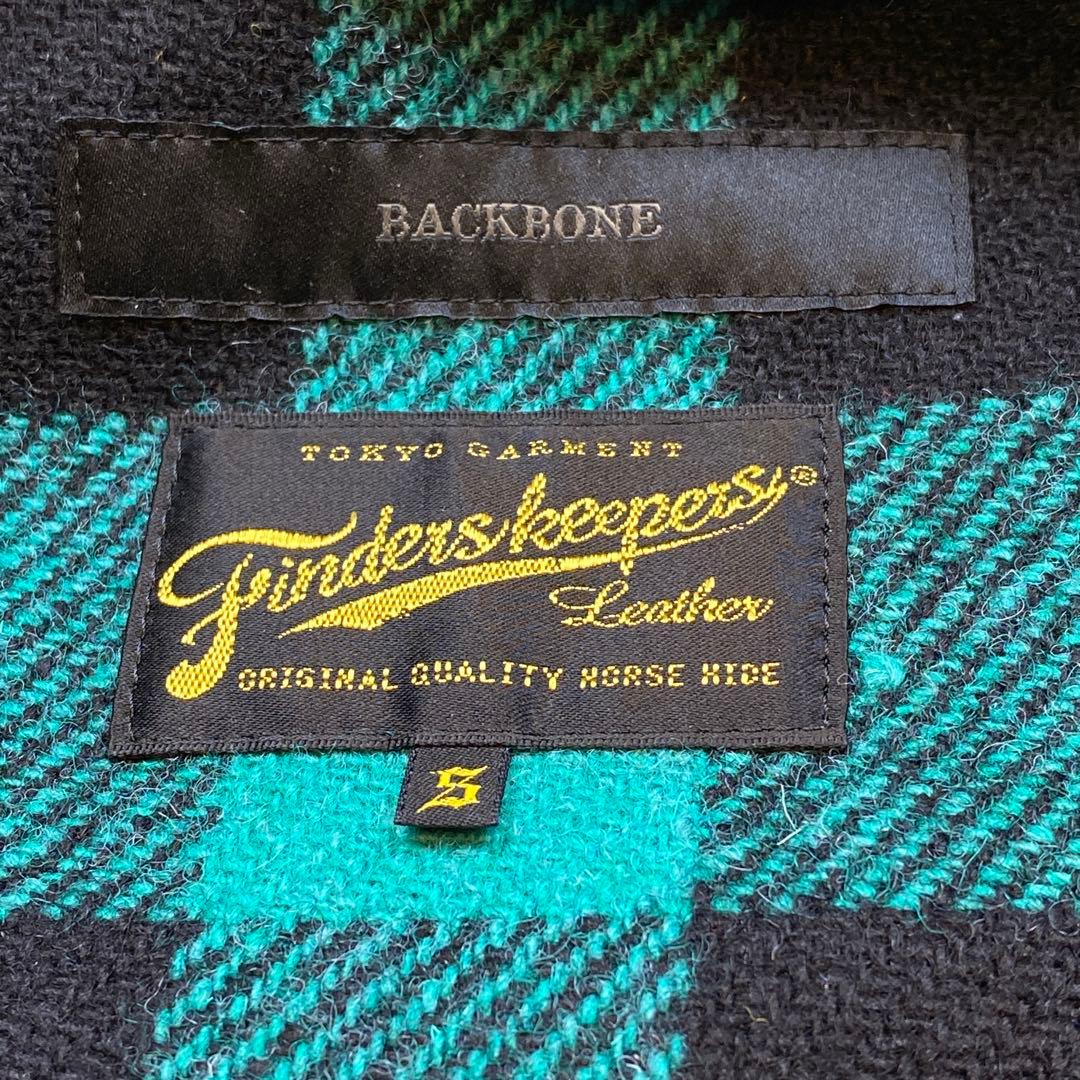 フィンダーズキーパーズ バックボーン G-1 馬革 レザージャケット S 黒色