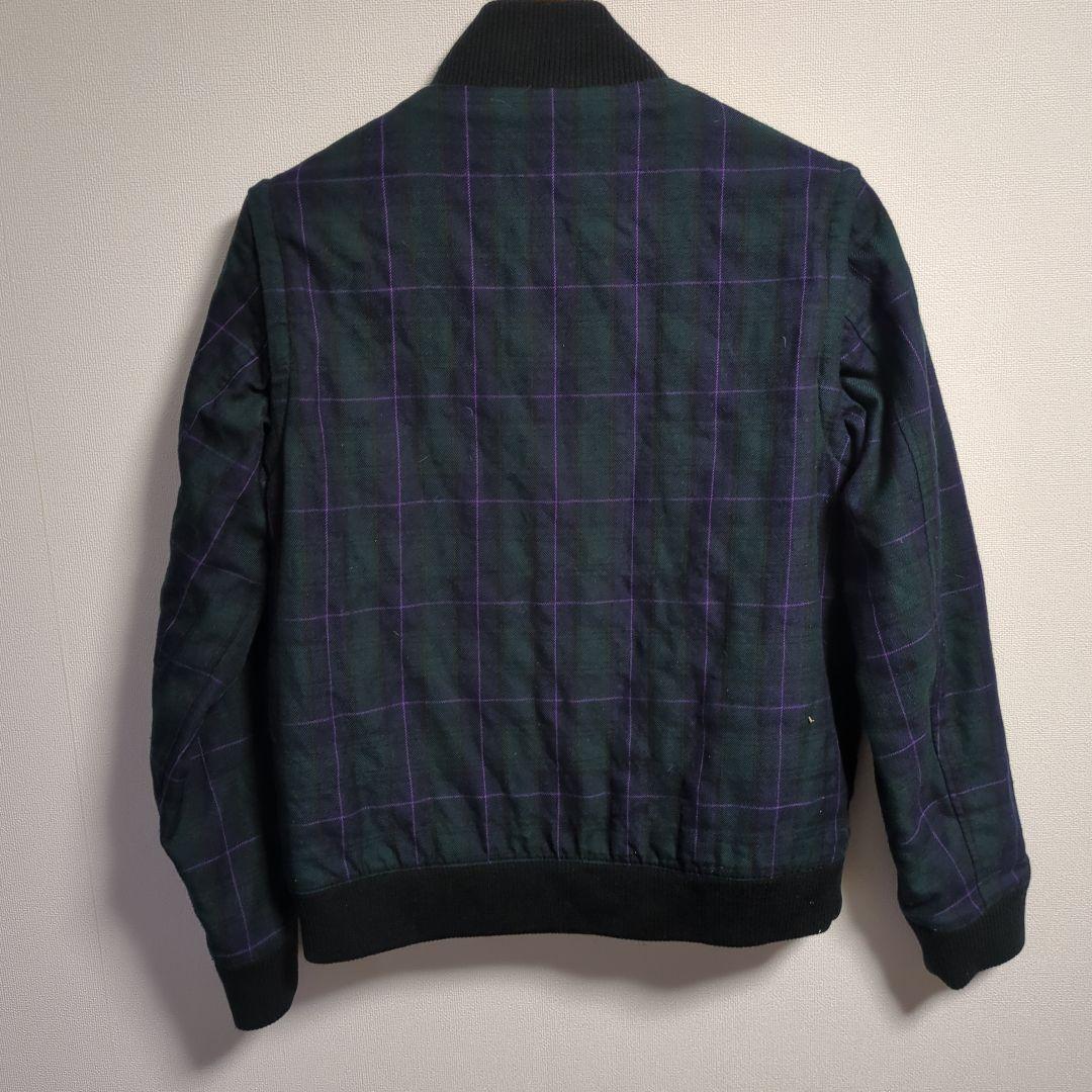 フレッドペリー 中綿ブルゾン リバーシブル 月桂樹 ロゴ チェック柄 L