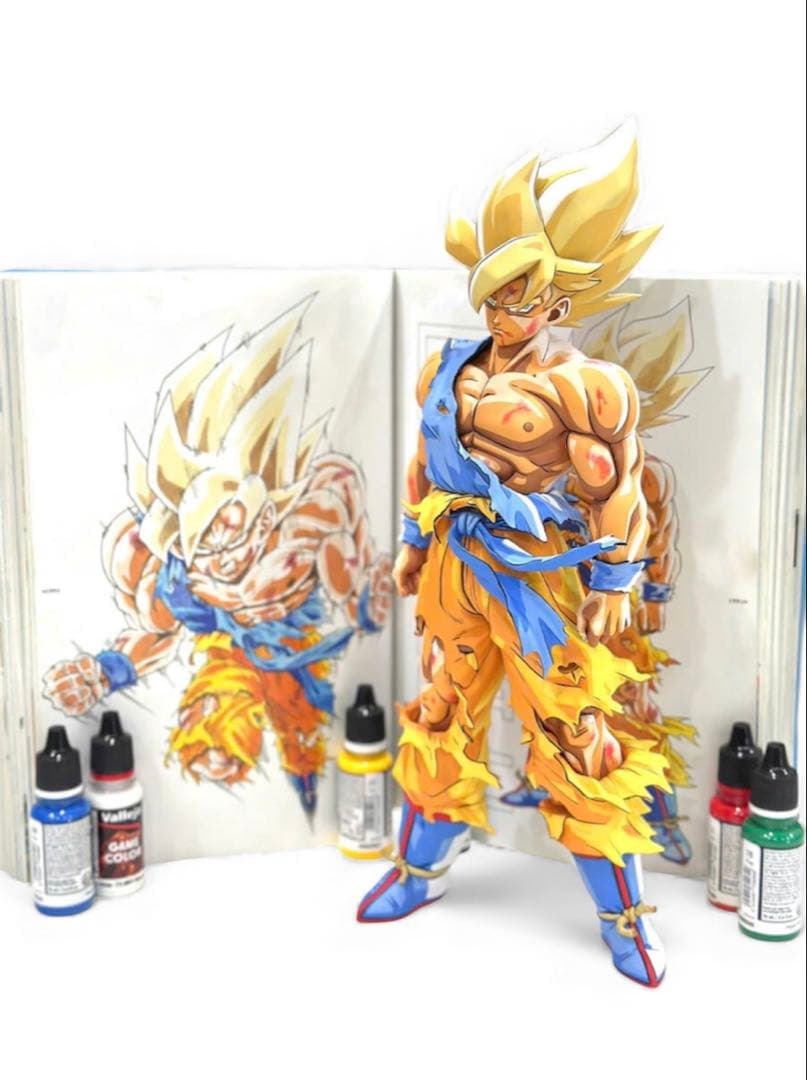 ドラゴンボールSMSP サイズ 伝説の超サイヤ人 孫悟空 リペイント 二次元彩色