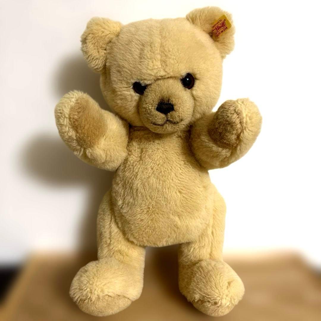 シュタイフのテディベア　28cm座高 ドイツ最高級ブランド　ジョイントやわらか♡