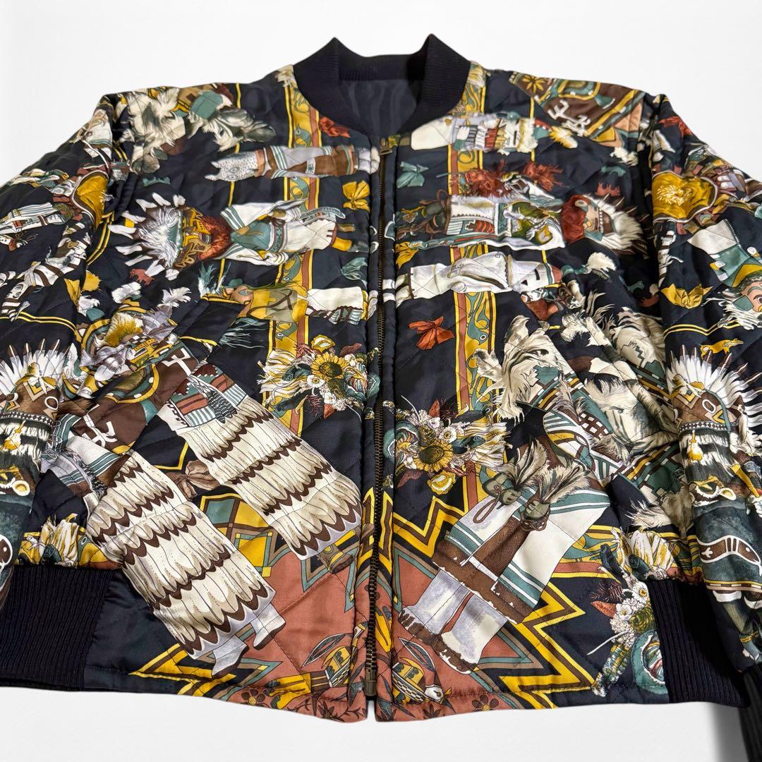 HERMES Kachinas バンダナ 総柄 シルク ボンバー ブルゾン