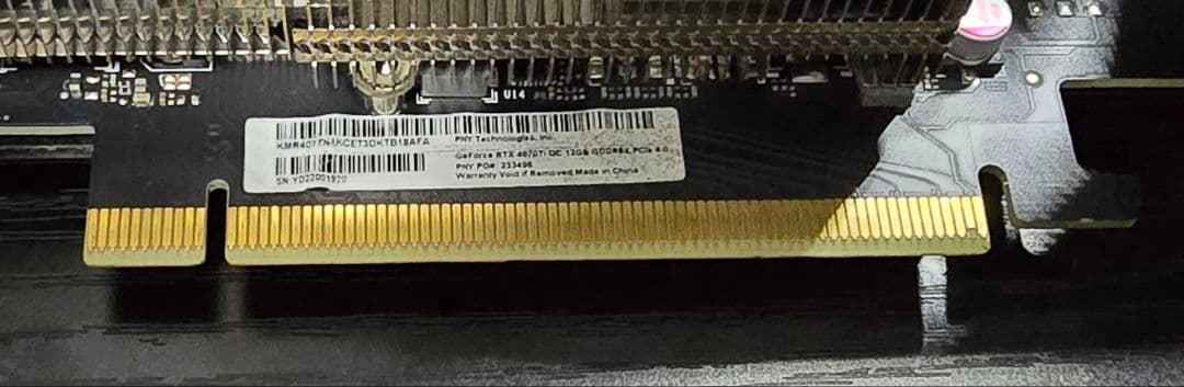 【最終値下げ！】PNY GeForce RTX 4070 Ti 12GB