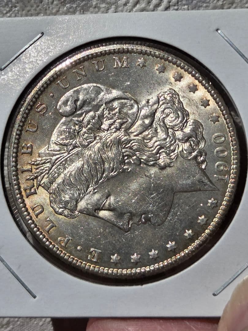 アメリカ合衆国　モルガンダラー銀貨　1900 O　ダイクラッシュ(極印破損)