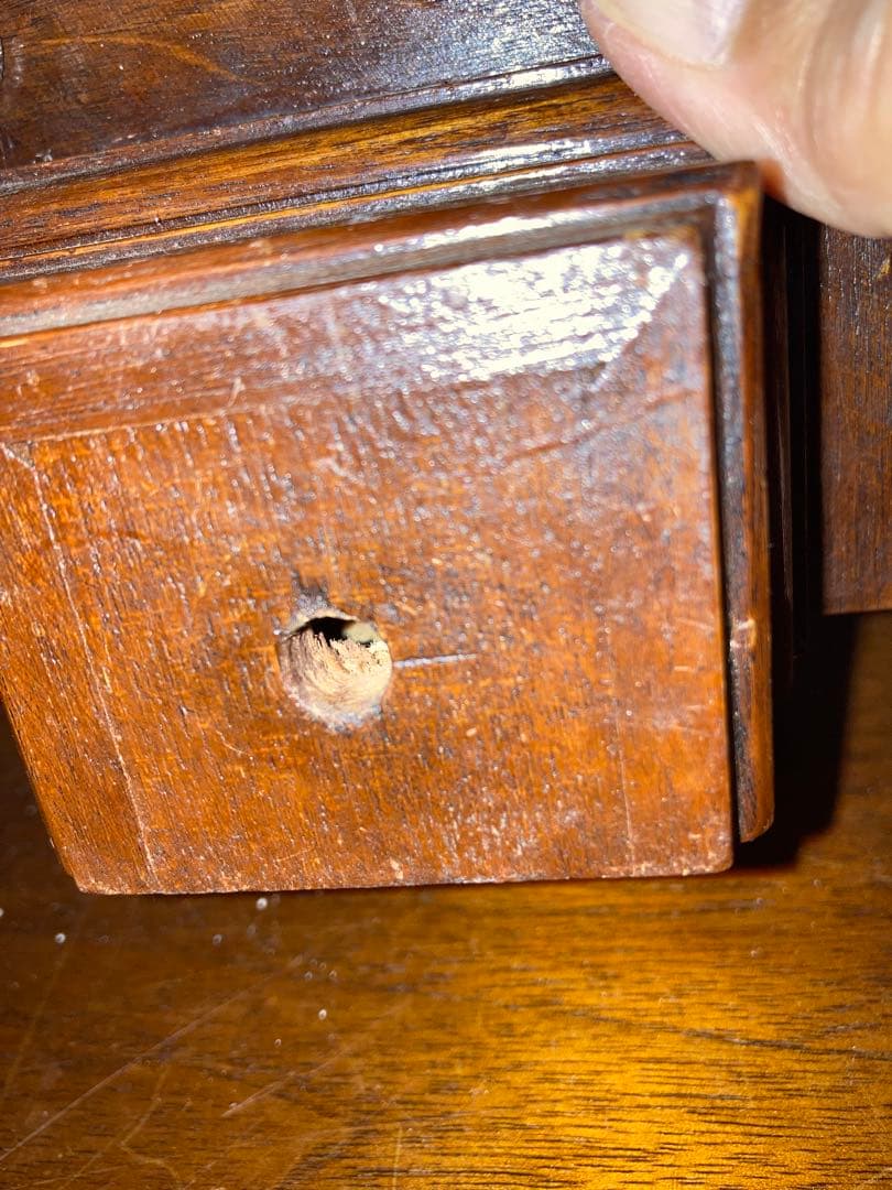 ユンハンスモデル　(極レア)小型サイズ 柱時計です。(文字盤ホーロー)