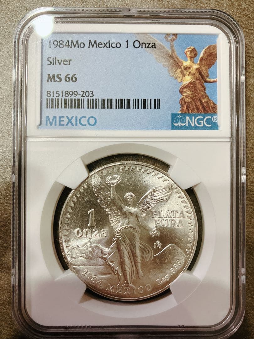 1984年 メキシコ 1オンス銀貨 NGC MS66