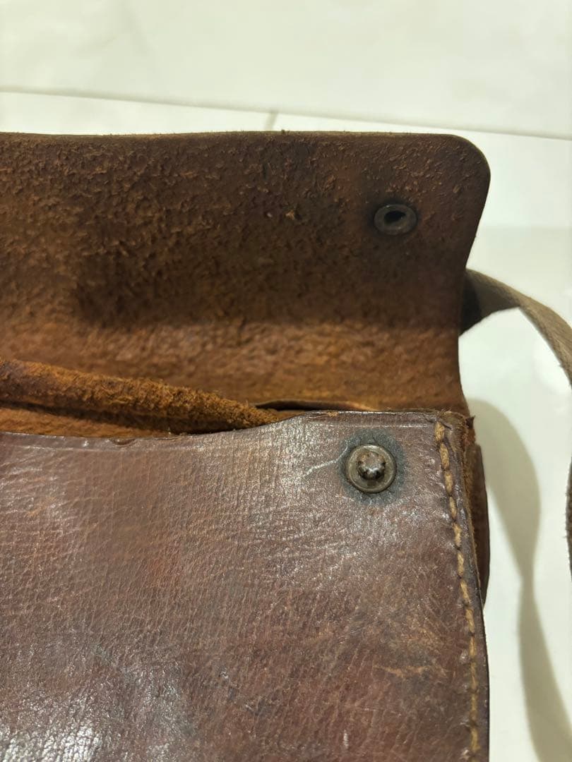 激レア　大日本帝国陸軍　図嚢　将校　戦時　本革マップケース　実物　年代物　希少品