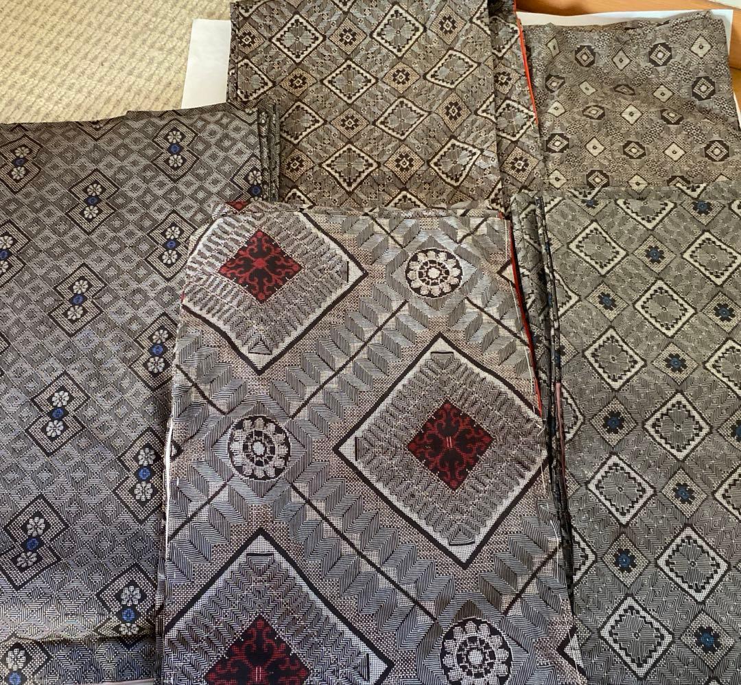 龍郷大島紬　5枚まとめ売り　リメイク用