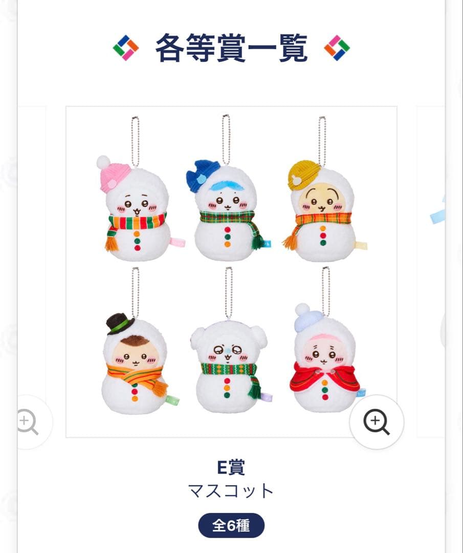 エニマイくじ ちいかわ ゆきだるまになっちゃった フルコンプセット