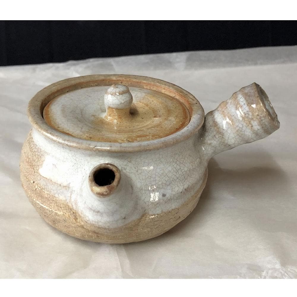 e2935 三輪休雪 萩焼 横手急須 共箱 急須 煎茶急須 煎茶道具 茶道具