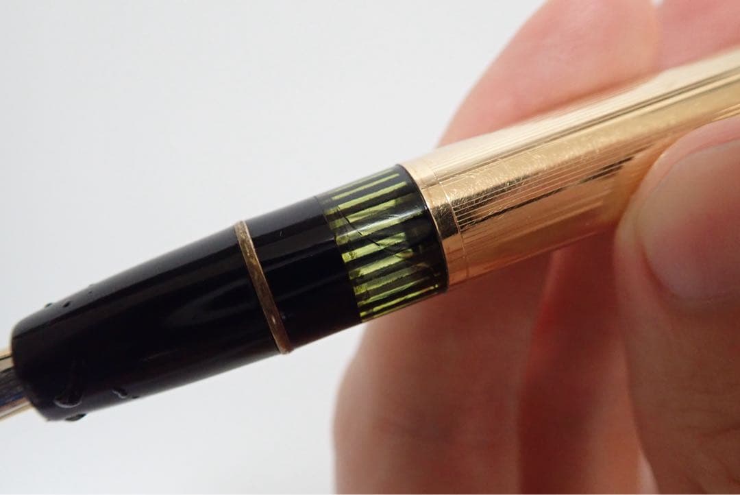 モンブラン｜#744｜ピンストライプゴールド｜吸入方式｜ヴィンテージ｜万年筆