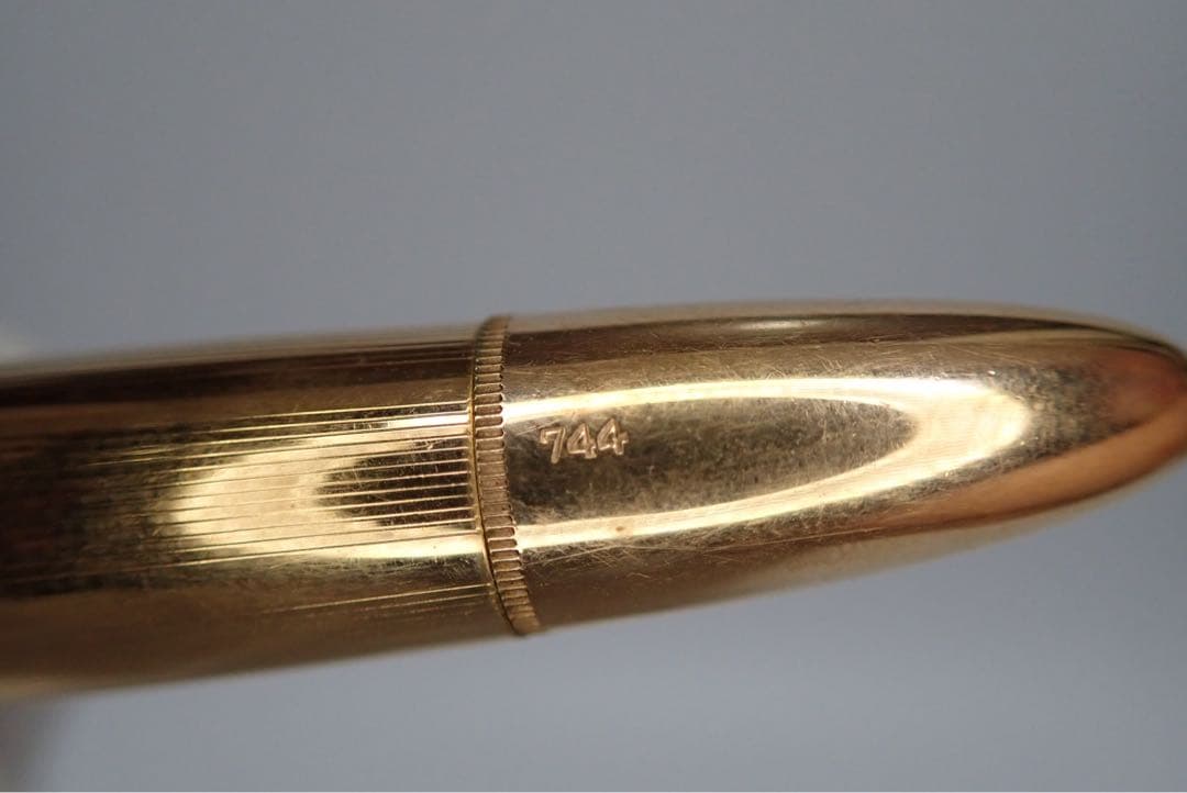 モンブラン｜#744｜ピンストライプゴールド｜吸入方式｜ヴィンテージ｜万年筆