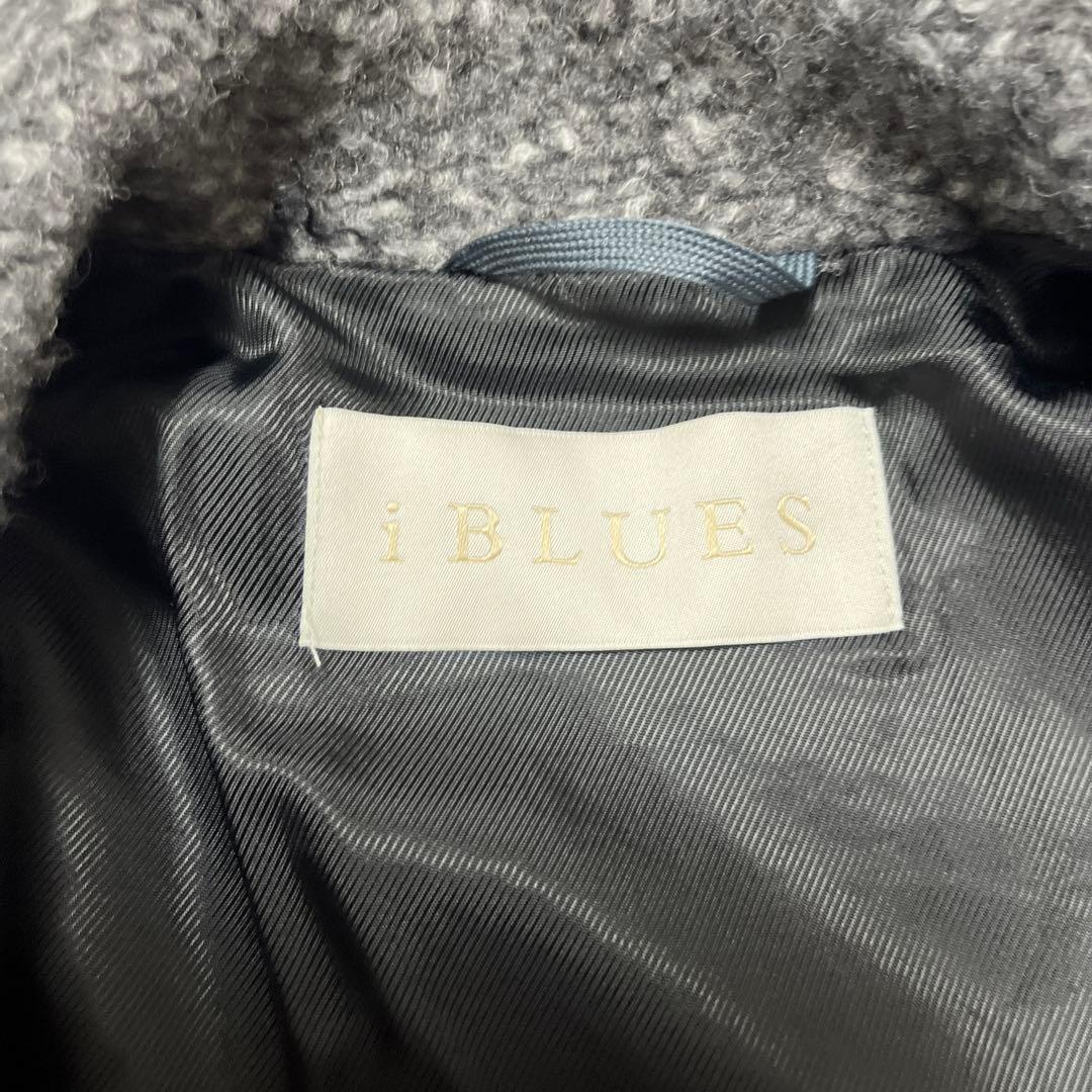 i BLUES ダブルブレストロングコート グレー