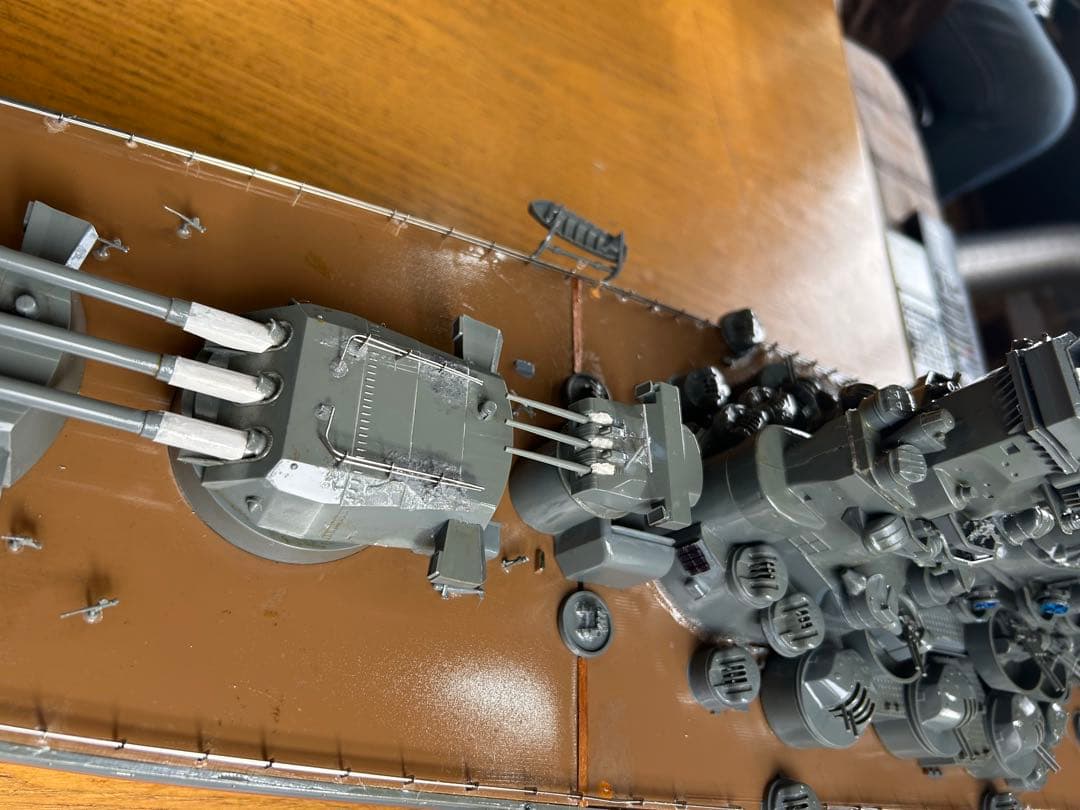 超戦艦大和長さ1315mm巾200mm超精密加工品細部まで見て下さい。(完成品)